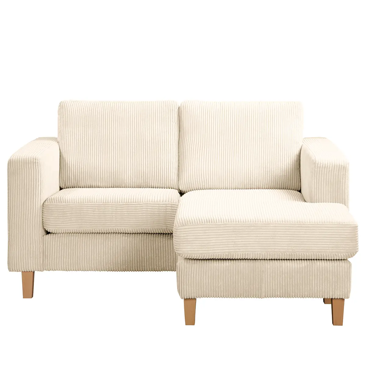 Ecksofa 1-Sitzer mit Longchair | Beige