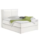 Premium Boxspringbett mit Kopfteil | Weiß