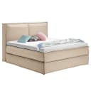 Premium Boxspringbett mit Kopfteil 180 x 220cm Flachgewebe