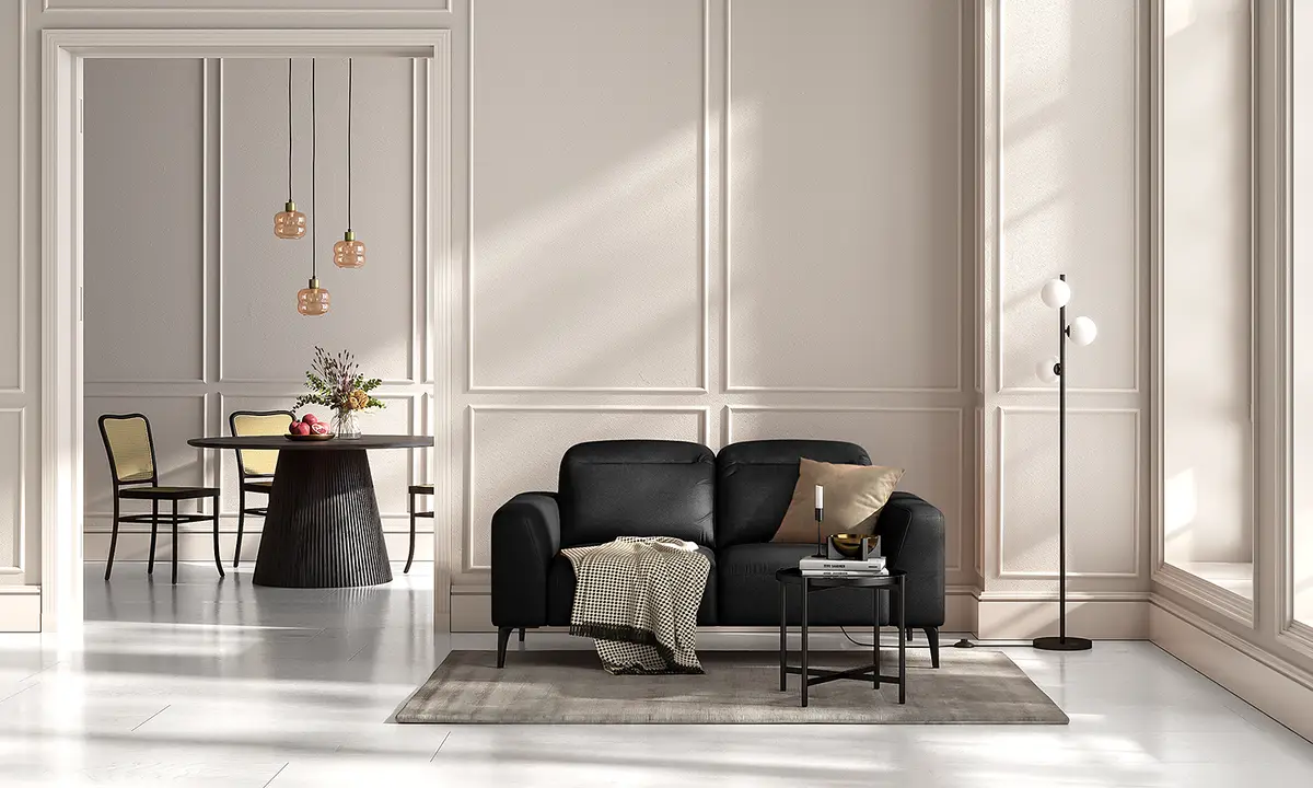 2-Sitzer Sofa Danbi | Schwarz