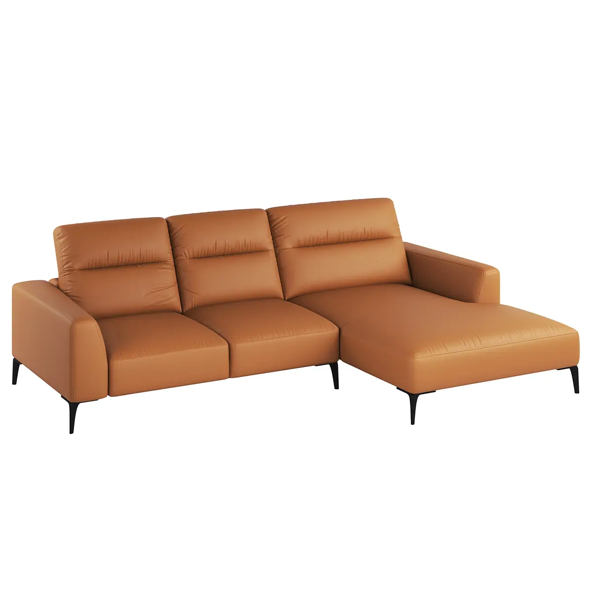 Ecksofa mit Longchair Danbi | Braun