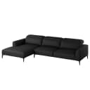 Ecksofa mit Longchair Danbi | Schwarz