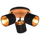Wandleuchte Ø 47cm Braun 3 Webstoff E14 | Braun
