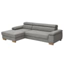 Ecksofa Grau Microfaser Sole | Grau