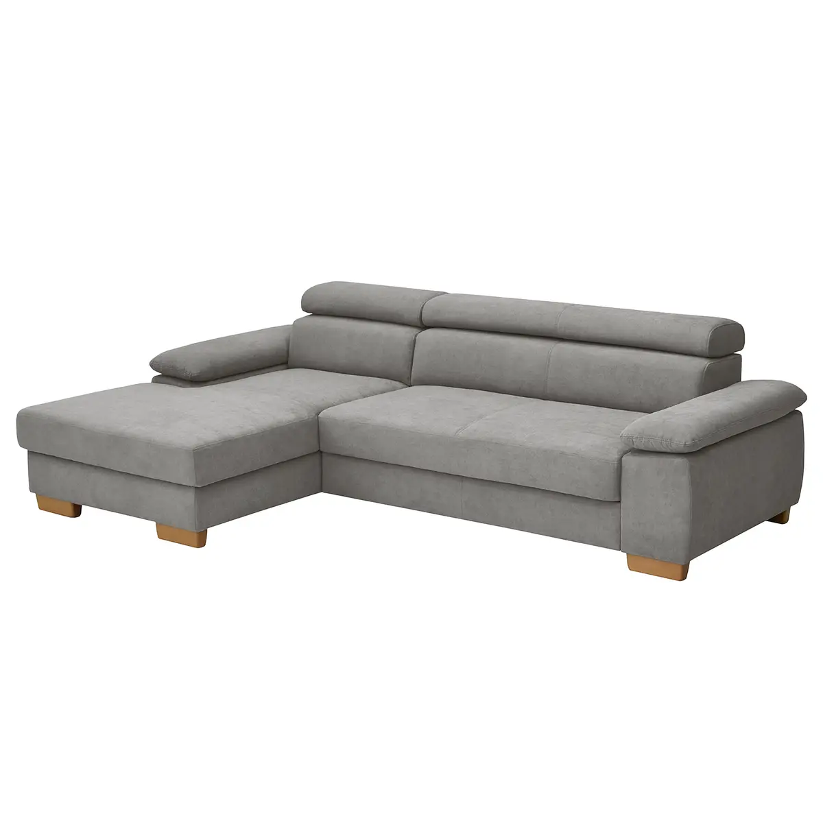 Ecksofa Grau Microfaser Sole | Grau