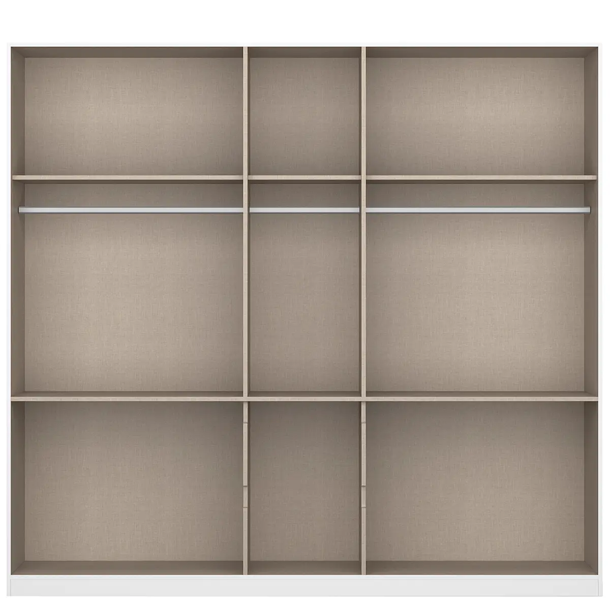 Drehtürenschrank Winnipeg 226cm ohne Beleuchtung Weiß/Alpinweiß