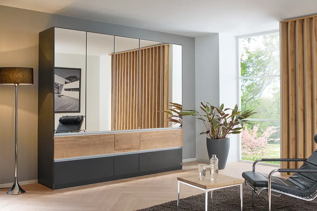 Drehtürenschrank Winnipeg | Grau