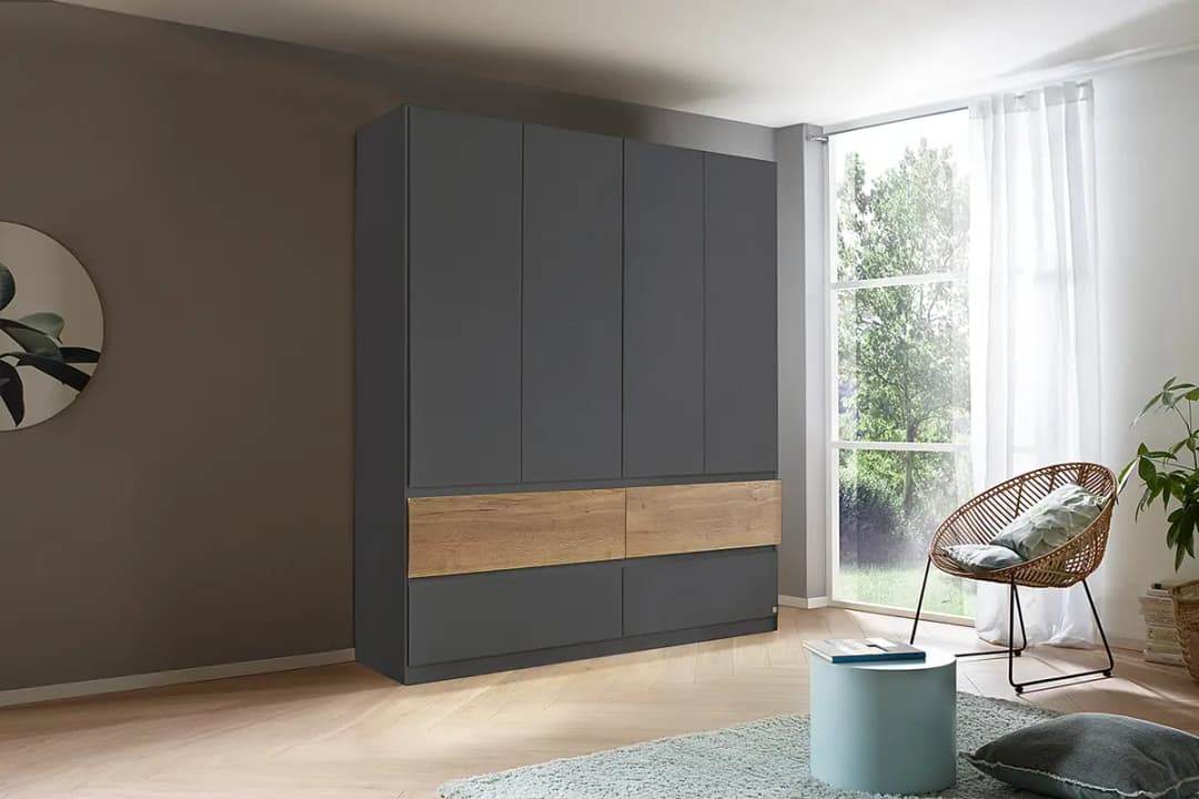 Drehtürenschrank Winnipeg | Grau