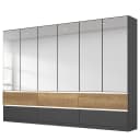 Drehtürenschrank Winnipeg mit Spiegel 271cm mit Beleuchtung