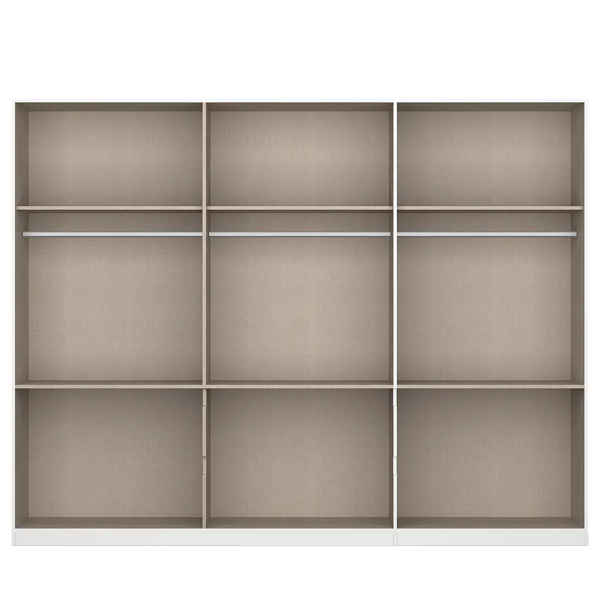 Drehtürenschrank Winnipeg mit Spiegel 271cm mit Beleuchtung