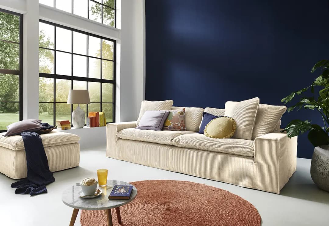 Polsterhocker Zuri | Beige