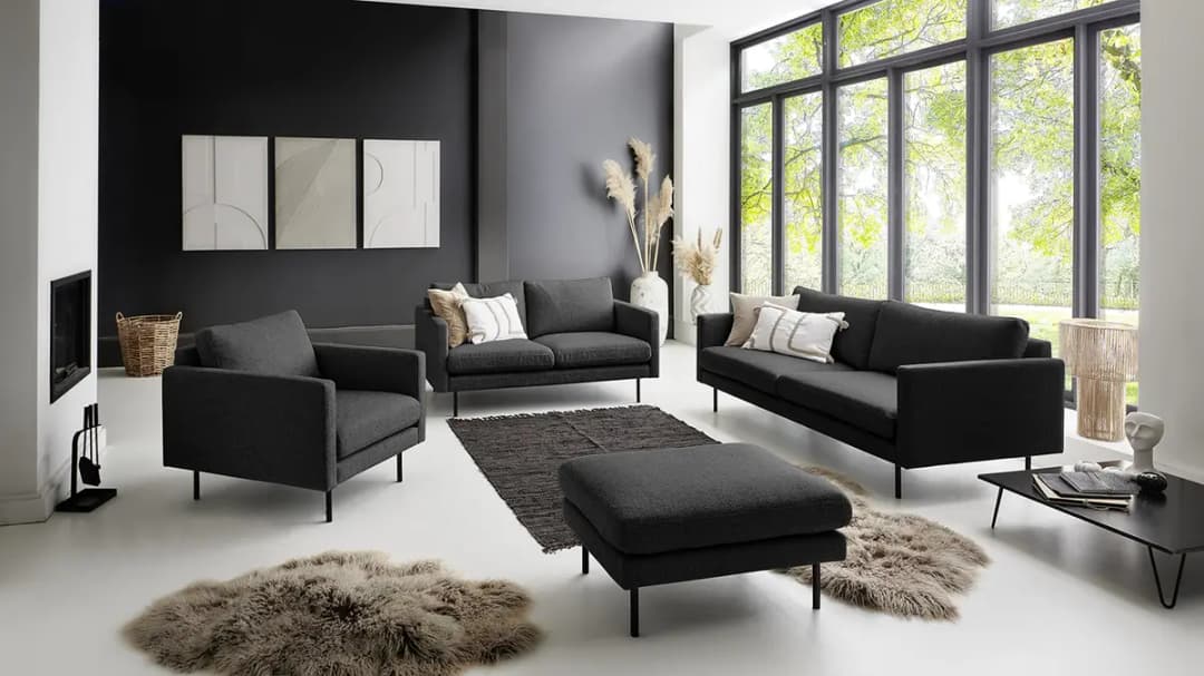 3-Sitzer Sofa Foxy | Schwarz