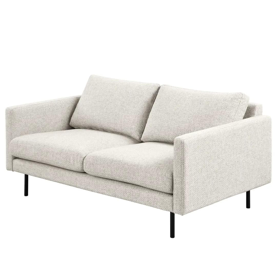 2-Sitzer Sofa Beige Strukturstoff Foxy | Beige