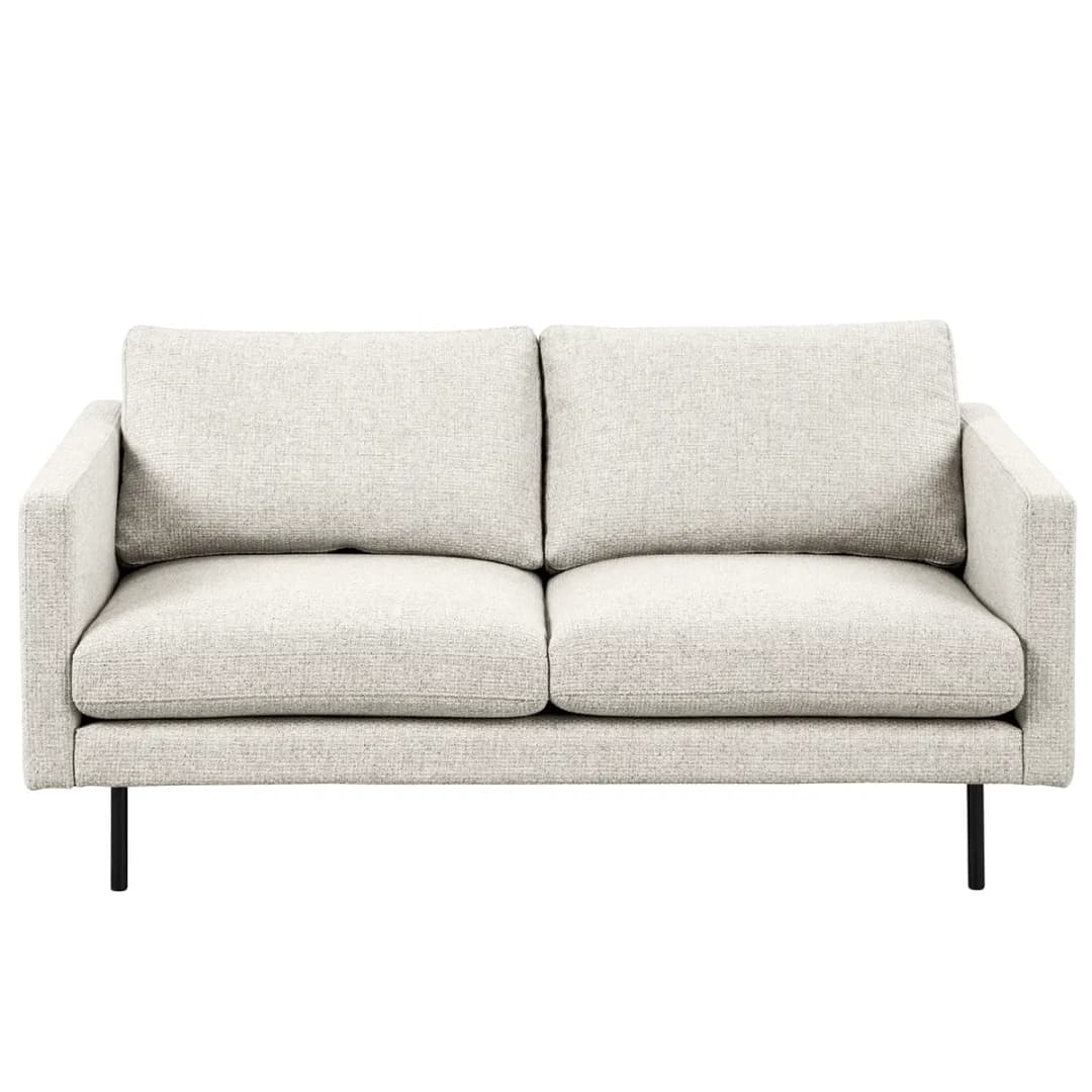 2-Sitzer Sofa Beige Strukturstoff Foxy | Beige