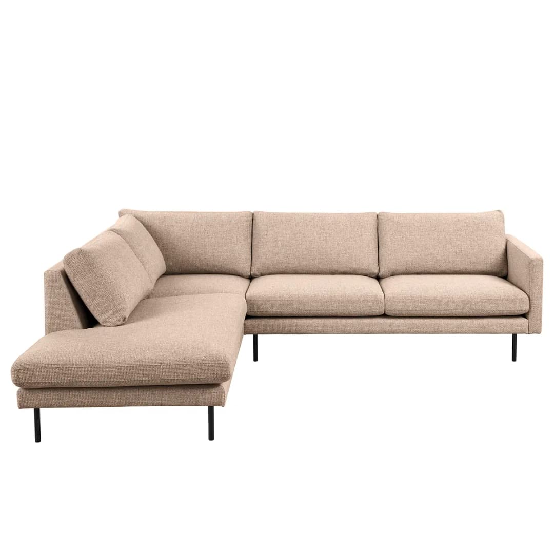 Ecksofa mit Ottomane Foxy | Braun