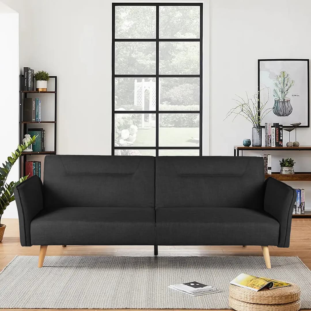 Schlafsofa Asbro | Schwarz