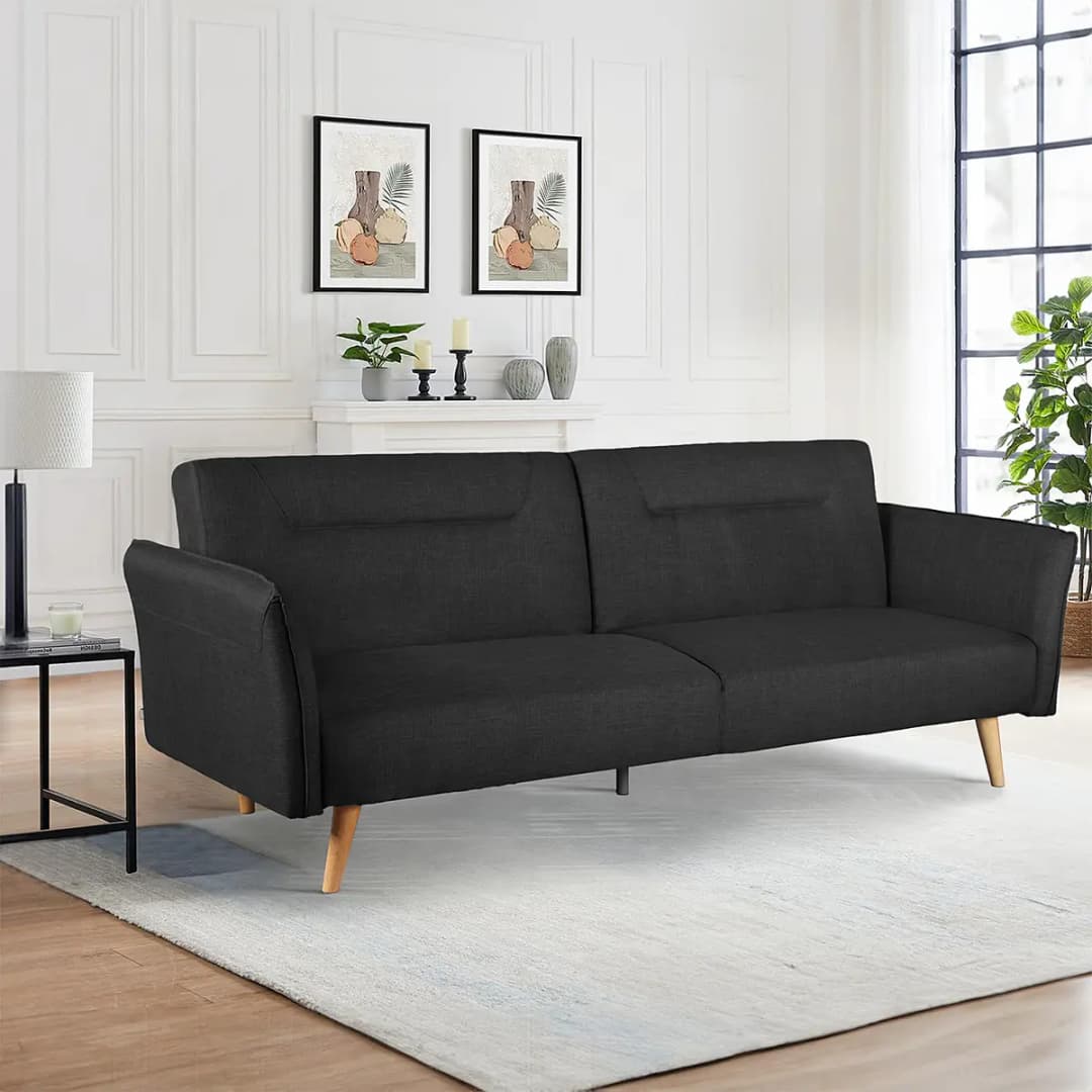 Schlafsofa Asbro | Schwarz