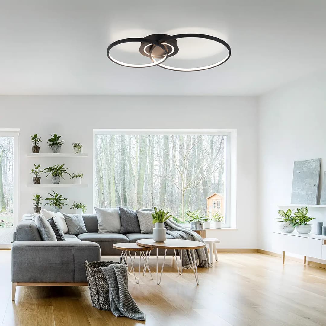 LED-Deckenleuchte Asmina | Schwarz