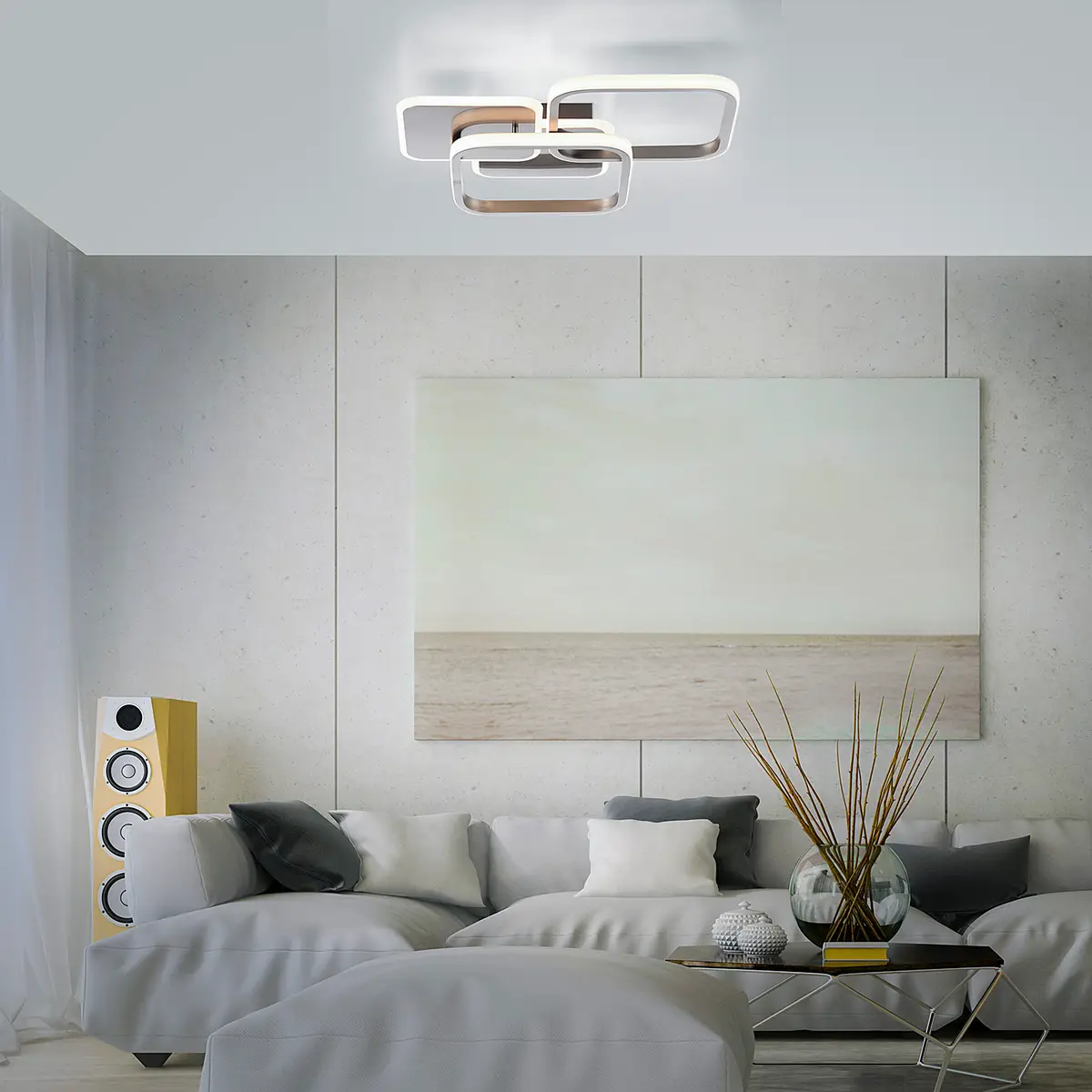 LED-Deckenleuchte Sevent Typ B | Silber