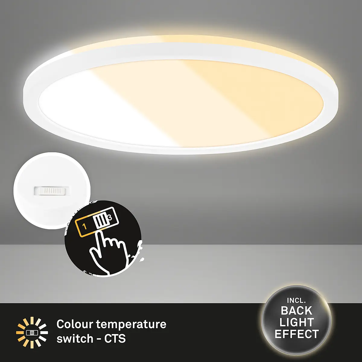 LED-Deckenleuchte Caltari | Weiß