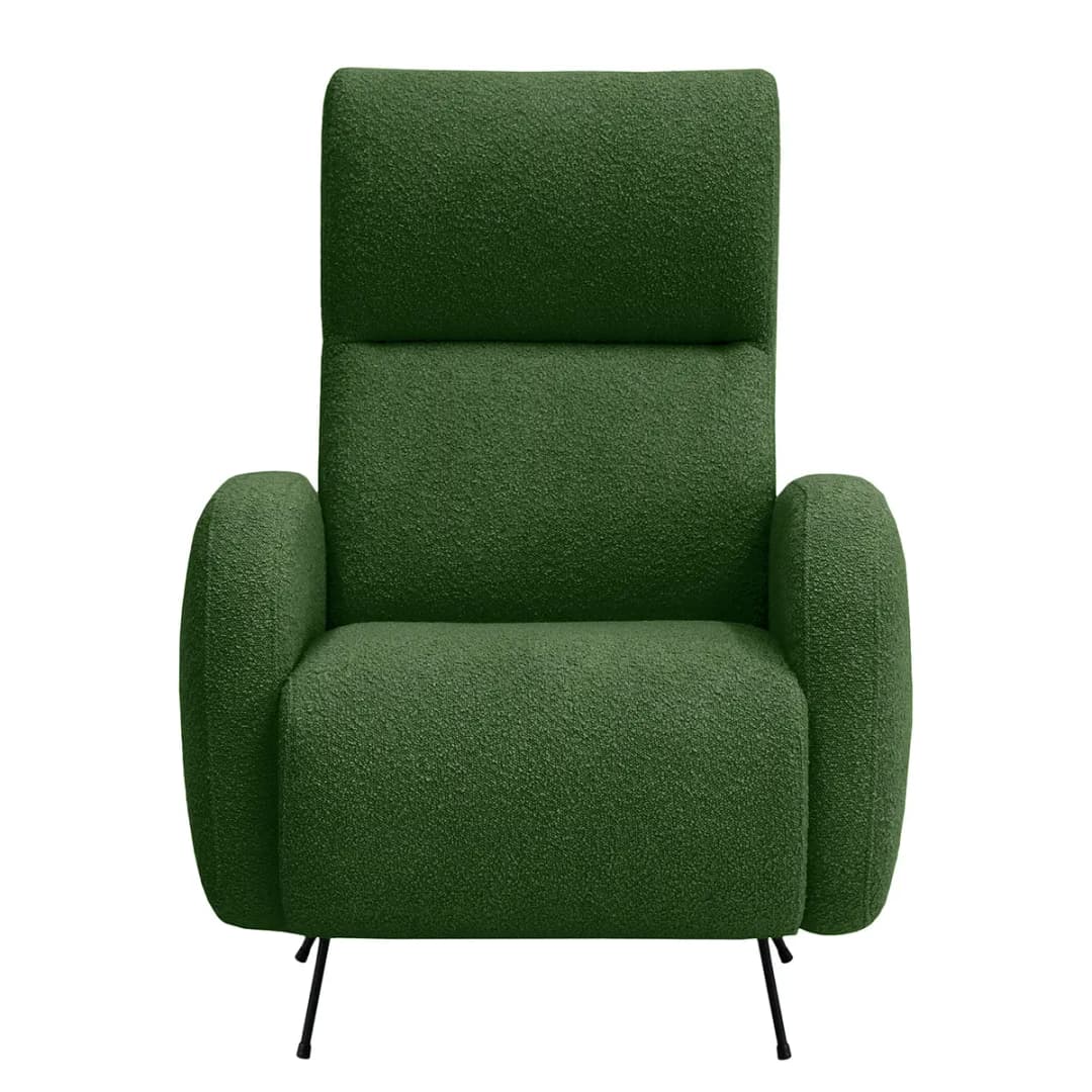 Sessel Vains Grün Bouclé Stoff Basima | Grün