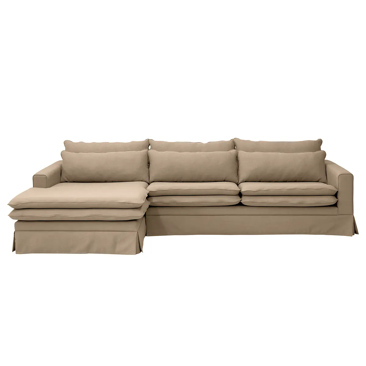Ecksofa Dailman Longchair | Braun