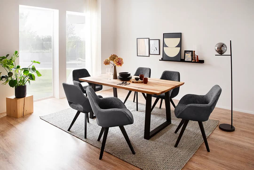 Tischplatte Woodham 200 x 100cm Braun | Braun