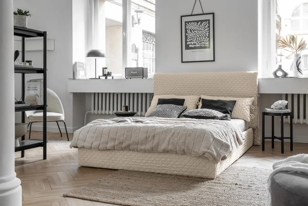 Polsterbett Sahalie | Beige