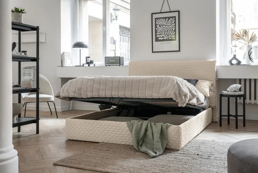 Polsterbett Sahalie | Beige