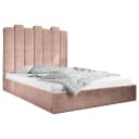 Polsterbett Foaker 140 x 200cm Samt Zoa Pink | Rosa