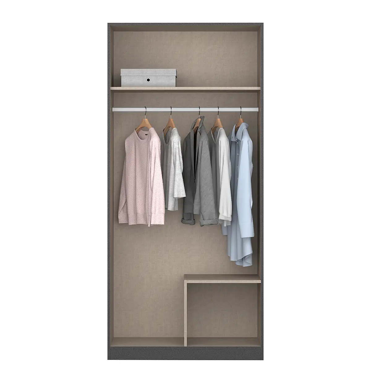 Drehtürenschrank Style Up | Grau