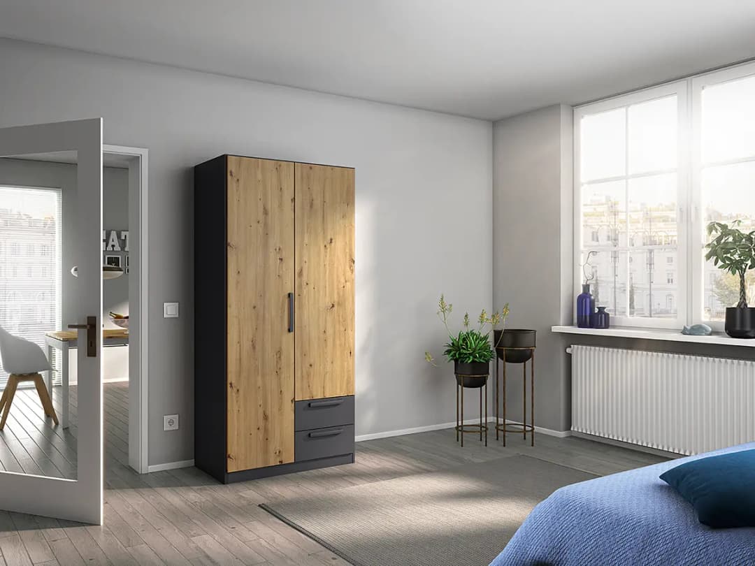 Drehtürenschrank Style Up | Braun