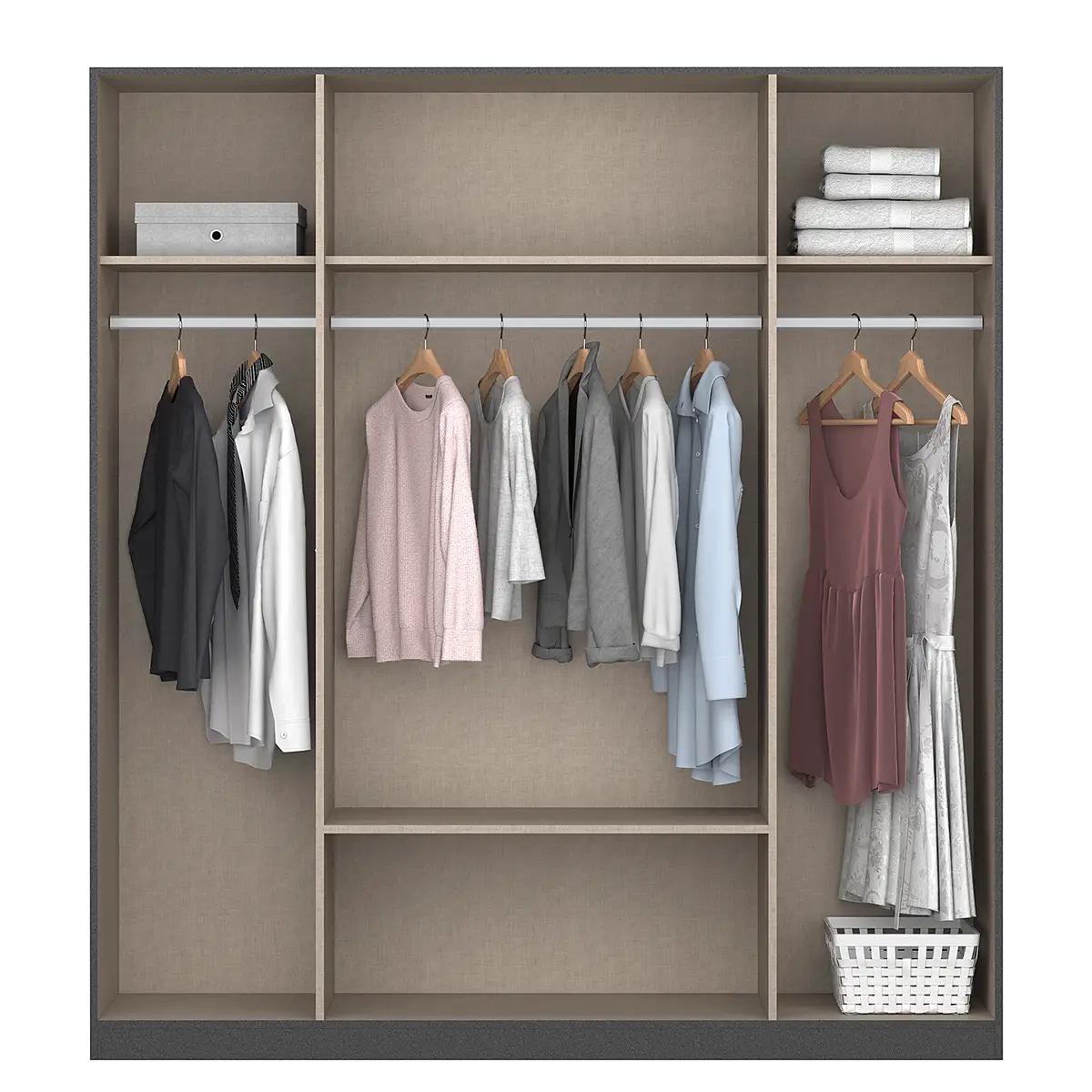 Drehtürenschrank Style Up | Grau