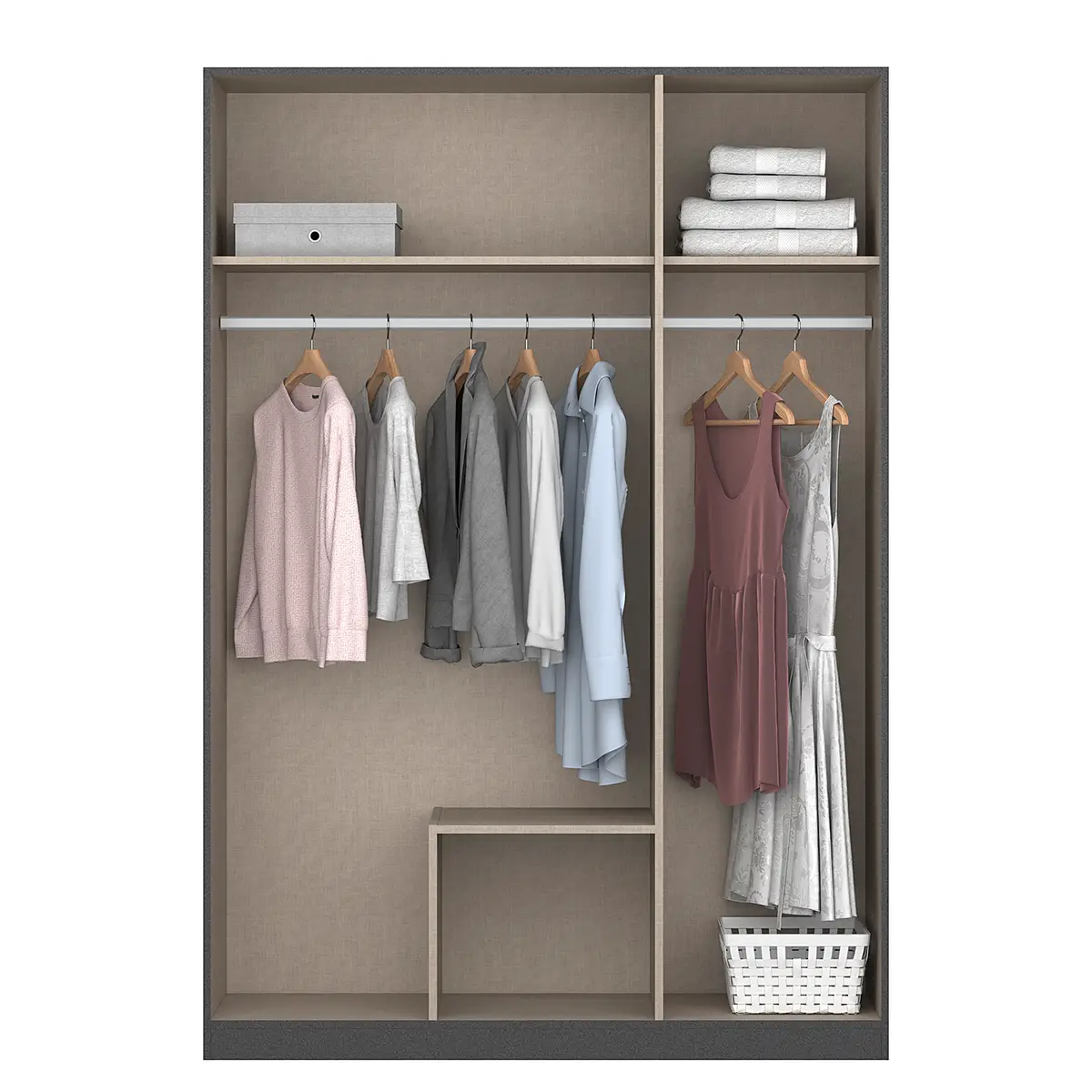 Drehtürenschrank Style Up | Grau