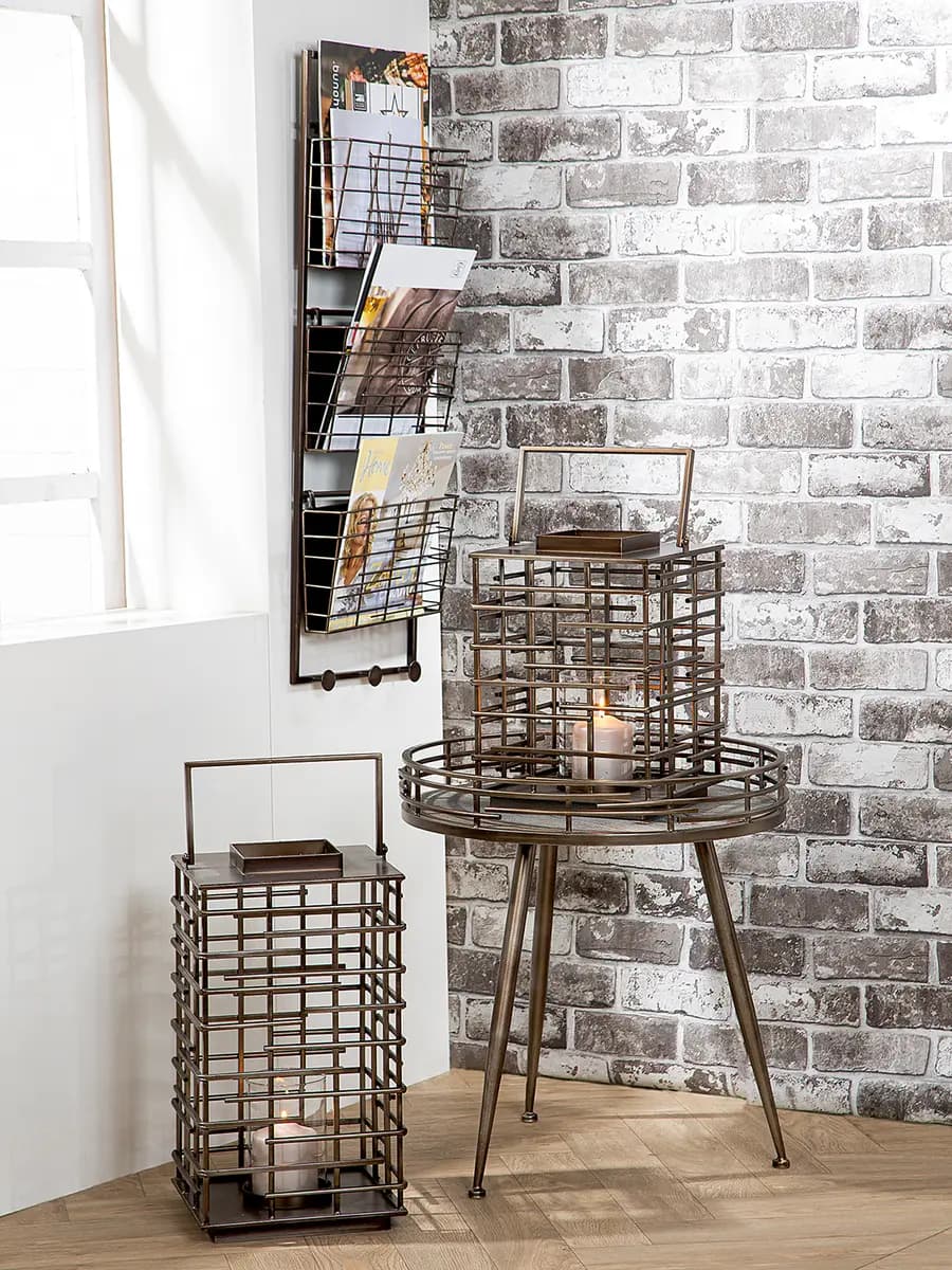 Laterne Loft 57cm | Silber