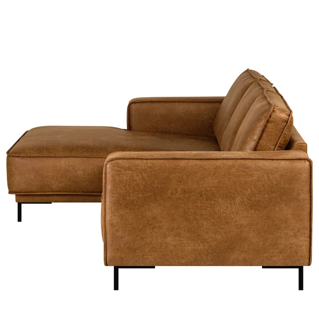 Ecksofa Malebo mit Longchair | Braun