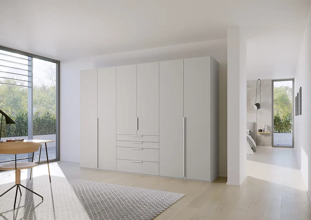 Drehtürenschrank Purisma Typ B 301cm Grau/Seidengrau | Grau