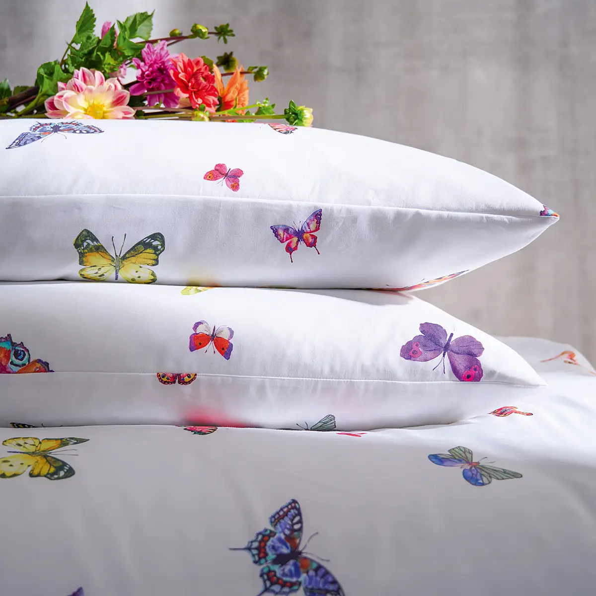 Mako-Satin Bettwäsche Lucky | Mehrfarbig