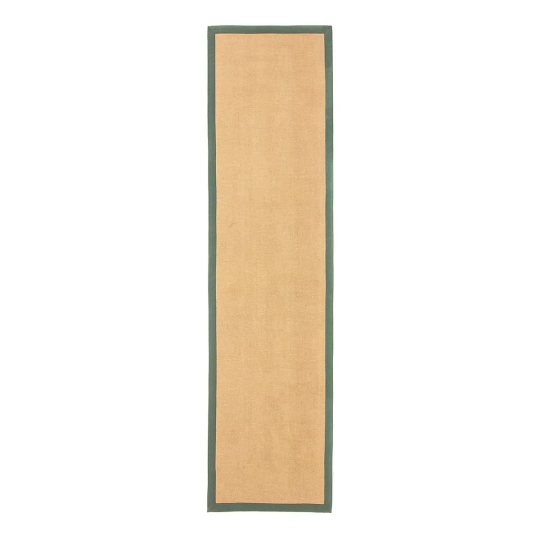 Juteläufer Bafor 75 x 300cm Grün/Grün | Grün