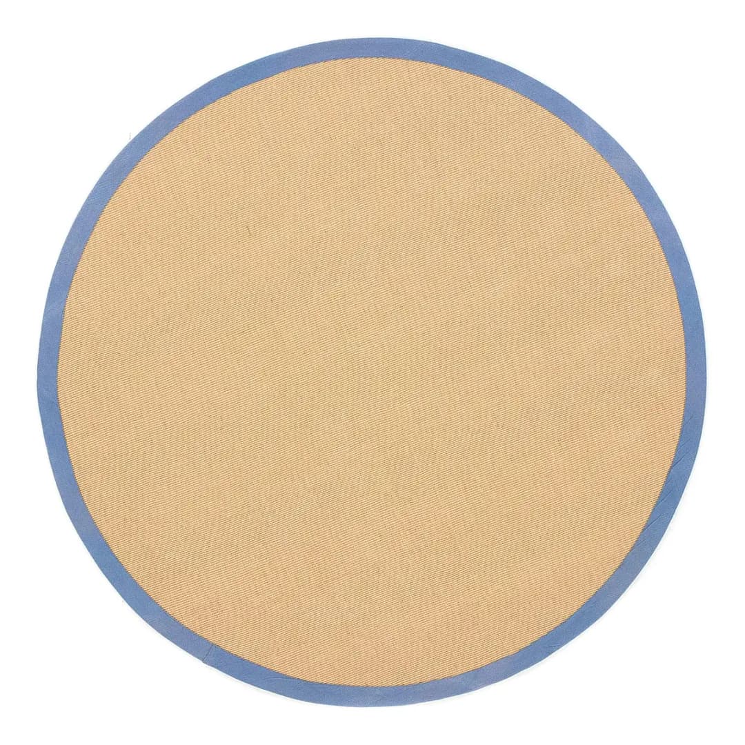Juteteppich Bafor Rund Blau | Blau