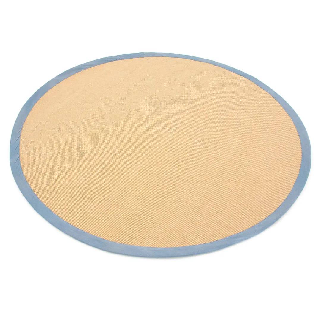 Juteteppich Bafor Rund Blau | Blau