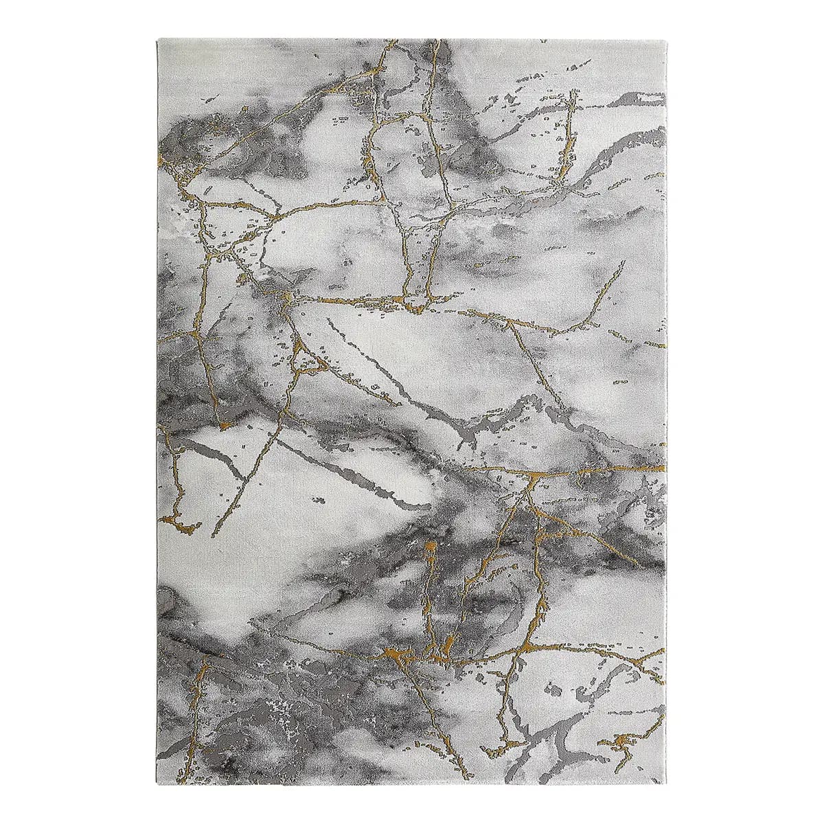 Kurzflorteppich Pico Grau/Grau/Gold 80 x 150cm | Grau