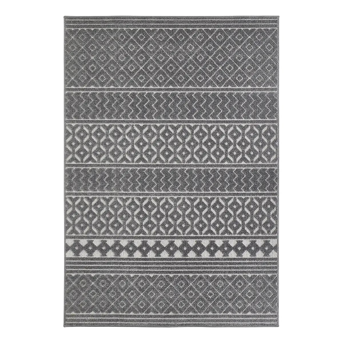 Kurzflorteppich Layton Grau/Dunkelgrau 120 x 170cm | Grau