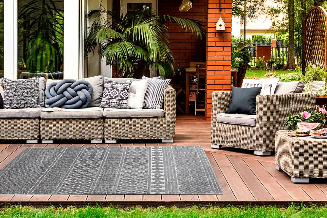 Kurzflorteppich Layton Grau/Dunkelgrau 120 x 170cm | Grau