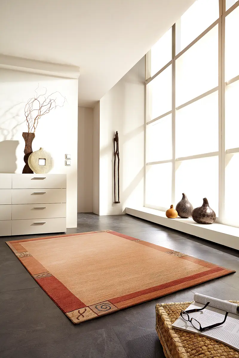 Wollteppich Sola Typ A Orange/Orange 120 x 180cm Wolle | Orange