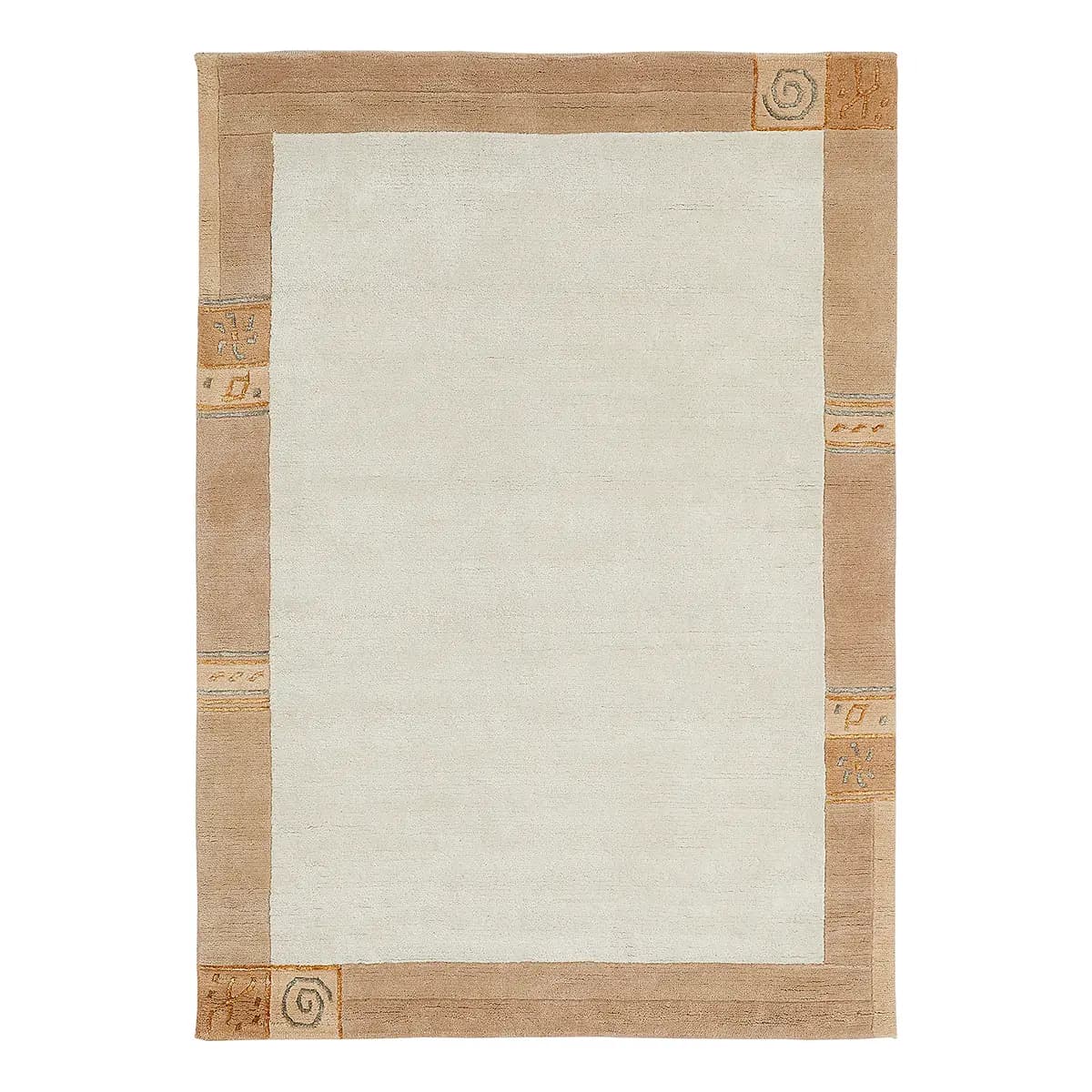 Wollteppich Sola Typ A Beige/Beige/Weiß 140 x 200cm | Beige