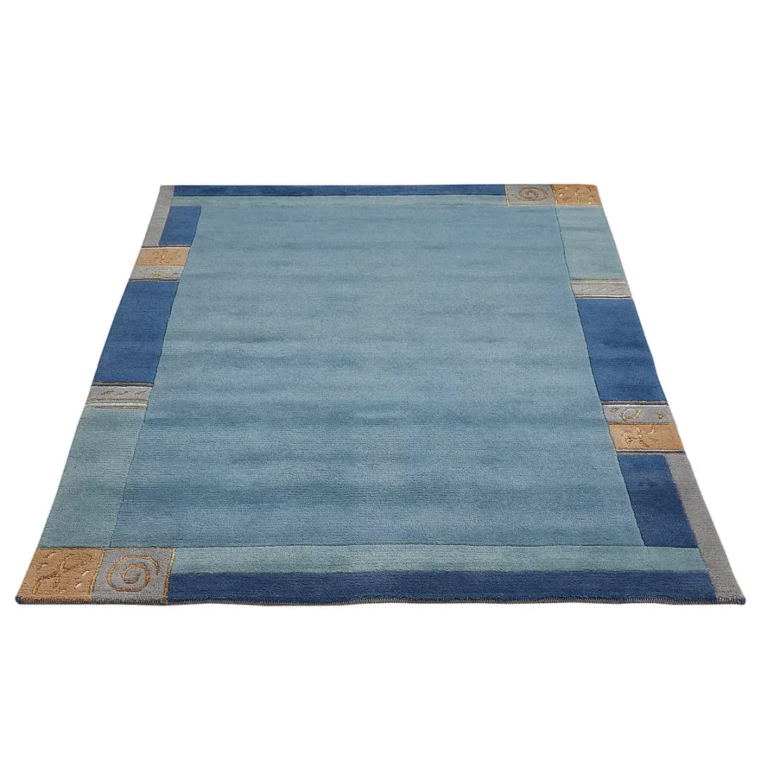Wollteppich Sola Typ A | Blau