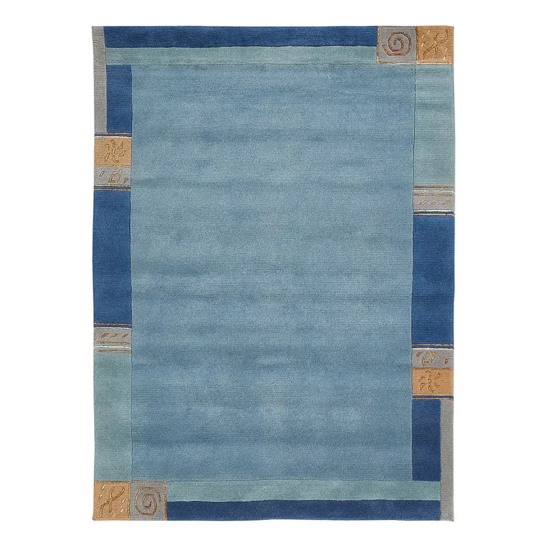 Wollteppich Sola Typ A | Blau