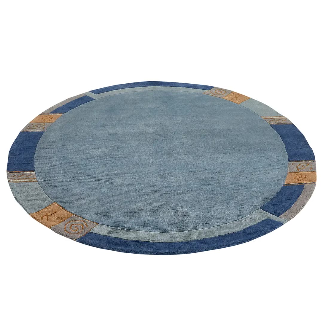 Wollteppich Sola Typ B | Blau