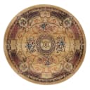 Kurzflorteppich Gabiro 856 Rund Beige/Beige Ø 200cm Flachgewebe